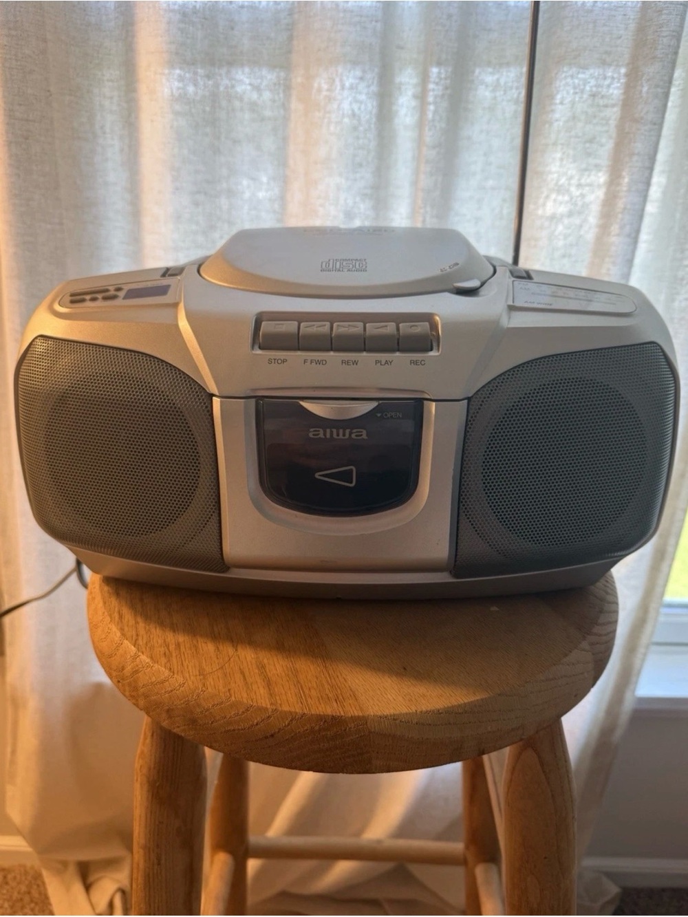 Vintage Aiwa CSD-A120U CD Cassette Boombox AM FM Stereo Radio Portable Audio
